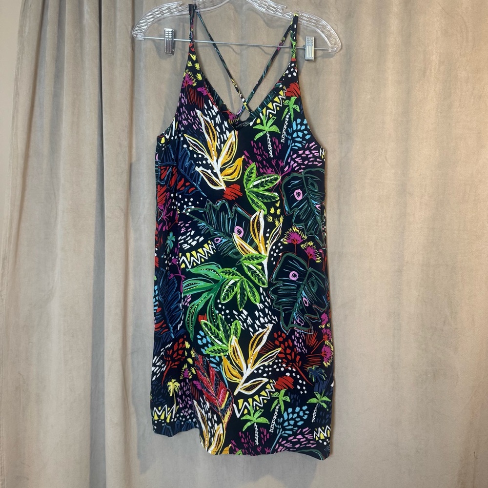 Topshop Multicolor Tropical Mini Dress Rio Vacation Vibes floral NWT‎ strappy